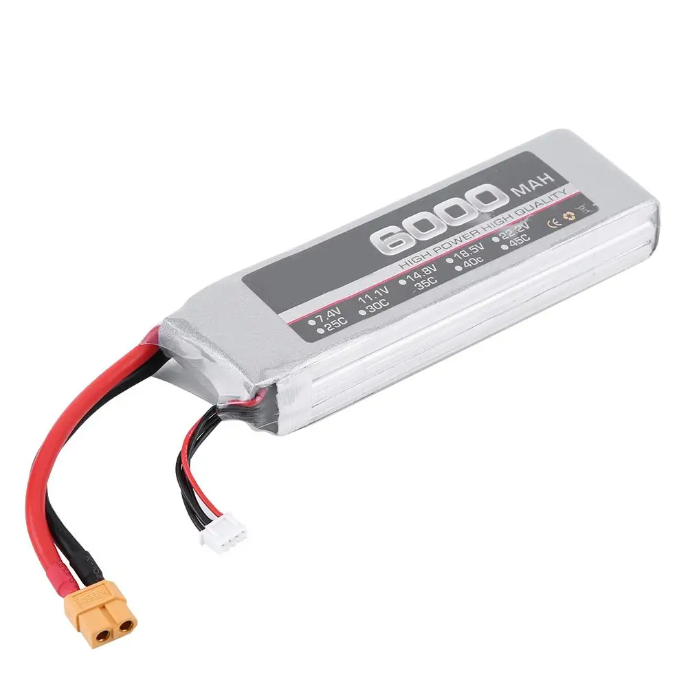 Hot RC LiPo Battery 6000mAh 3S 11.1V 35C Rechargeable LiPo Battery with XT60 Plug for RC Model Adopts high quality connectors
Hot RC LiPo Battery 6000mAh 3S 11.1V 35C Rechargeable LiPo Battery with XT60 Plug for RC Model Adopts high quality connectors
