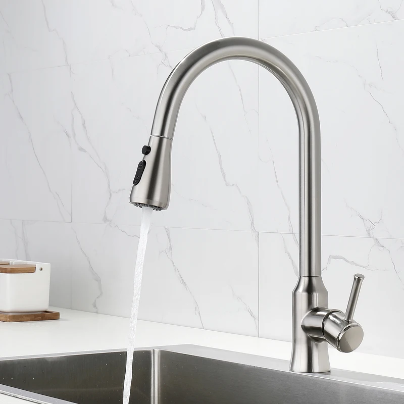 New Design Nickel Brushed Kitchen Pull Out Water Tap Swivel Spout Sink Faucet 360 Degree Rotation Cold and Hot Mixer Tap
New Design Nickel Brushed Kitchen Pull Out Water Tap Swivel Spout Sink Faucet 360 Degree Rotation Cold and Hot Mixer Tap