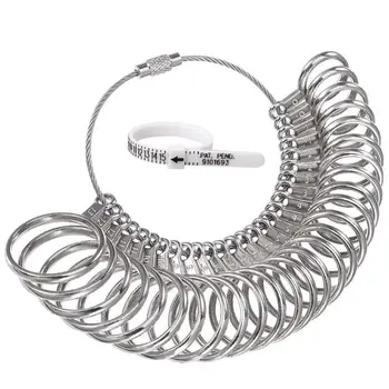 Stainless Iron Ring Sizer Finger Ring Sizing Measuring Tool Ring Sizer Gauge Set
Stainless Iron Ring Sizer Finger Ring Sizing Measuring Tool Ring Sizer Gauge Set