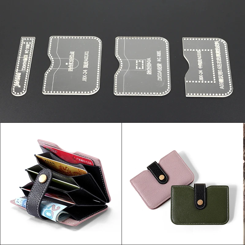 4pcs DIY Wallet Template Bag Handmade Leather Drawing Acrylic Template DIY Business Card Holder Leather Working Tool Outils Cuir
4pcs DIY Wallet Template Bag Handmade Leather Drawing Acrylic Template DIY Business Card Holder Leather Working Tool Outils Cuir