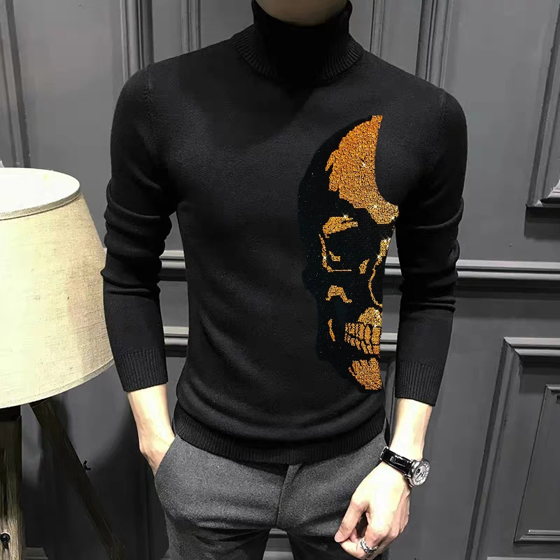 New Couple Knit Pullover High-Quality Winter Men's Turtleneck Sweater Brand Warmth Retro Hot Diamond Trend
New Couple Knit Pullover High-Quality Winter Men's Turtleneck Sweater Brand Warmth Retro Hot Diamond Trend