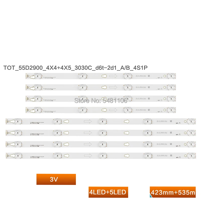 Светодиодный Подсветка полосы 55HR330M04B6 55HR330M04A6 для TCL 55 ''ТВ U55P6006 55UC6426 55S405 55S401 4C