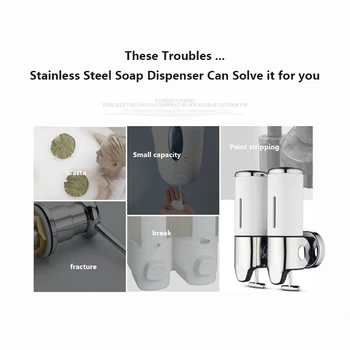 Stainless Steel ABS Manual Wall-mounted Soap Dispenser Bathroom Plastic Soap Dispenser Hand Sanitizer Bottle Shower Gel 1000ML
Stainless Steel ABS Manual Wall-mounted Soap Dispenser Bathroom Plastic Soap Dispenser Hand Sanitizer Bottle Shower Gel 1000ML