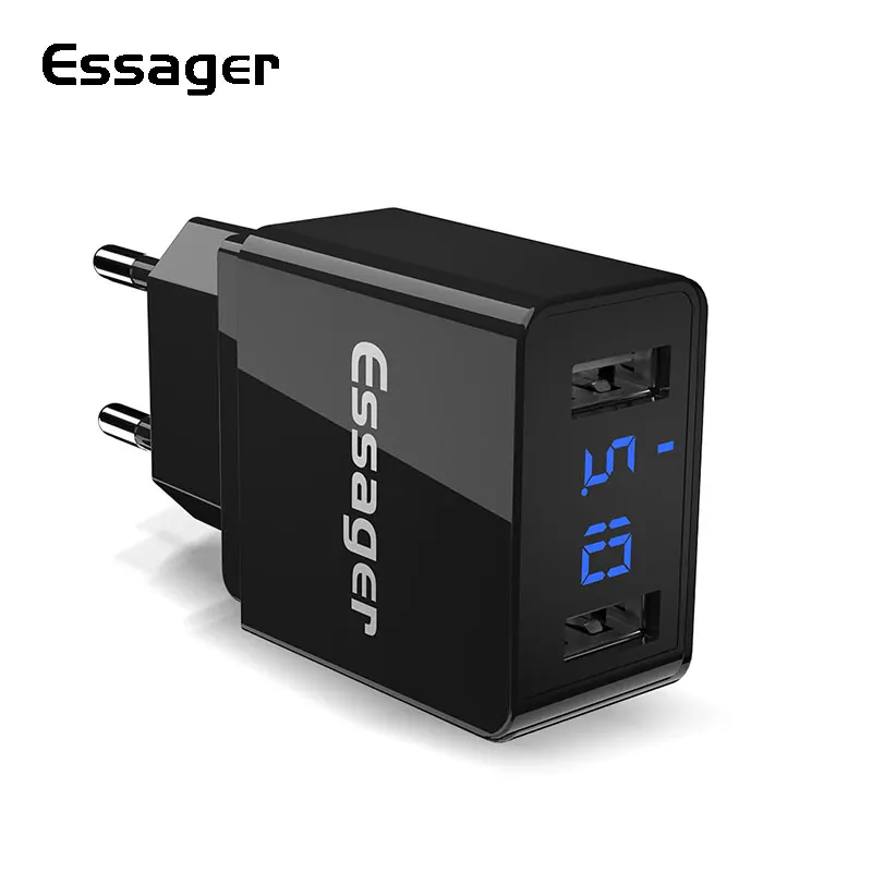 LED Display Dual USB Charger,Essager Mobile Phone Charger 2.4A Fast Charging Wall Charger For iPhone Samsung Xiaomi USB Adapter
LED Display Dual USB Charger,Essager Mobile Phone Charger 2.4A Fast Charging Wall Charger For iPhone Samsung Xiaomi USB Adapter