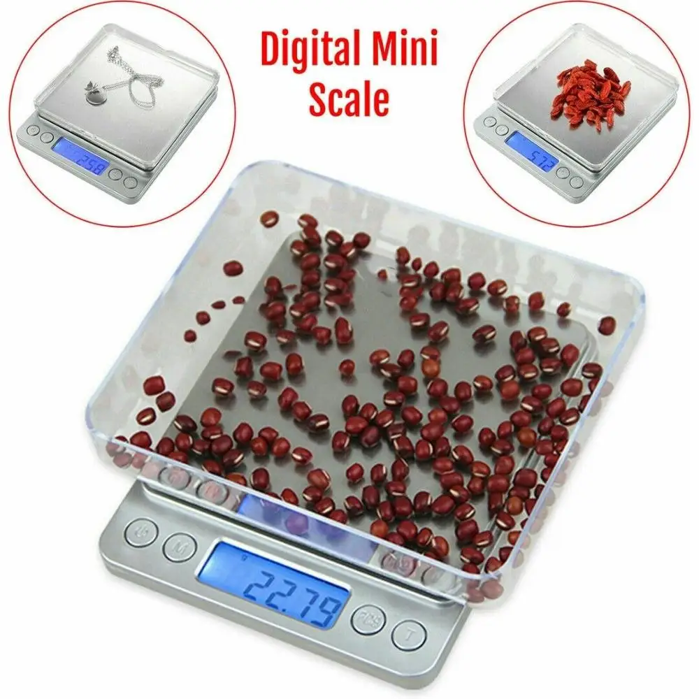 Gram Scale Digital Kitchen Scale Mini Pocket 500g x 0.01g with LCD Display Stainless Steel Platform for Cooking Baking Jewelry
Gram Scale Digital Kitchen Scale Mini Pocket 500g x 0.01g with LCD Display Stainless Steel Platform for Cooking Baking Jewelry