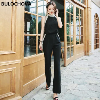 Beading Diamond Womans Runway Black Strapless Plus Size Rompers 2020 Newest Summer Designer Women Elegant Wide leg Jumpsuit XL
Beading Diamond Womans Runway Black Strapless Plus Size Rompers 2020 Newest Summer Designer Women Elegant Wide leg Jumpsuit XL