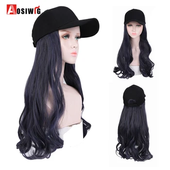 AOSIWIG 22" Femal Long Wavy Wigs Hair Synthetic Heat Resistant Blue Purple Green Ombre Color Wig with Hat Natural Connection
AOSIWIG 22" Femal Long Wavy Wigs Hair Synthetic Heat Resistant Blue Purple Green Ombre Color Wig with Hat Natural Connection