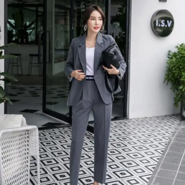 2019 New Women's Long Sleeve Blazer Suits Double Breasted Tops Elastic Waist Pants Formal Notched Elegance DV673
2019 New Women's Long Sleeve Blazer Suits Double Breasted Tops Elastic Waist Pants Formal Notched Elegance DV673