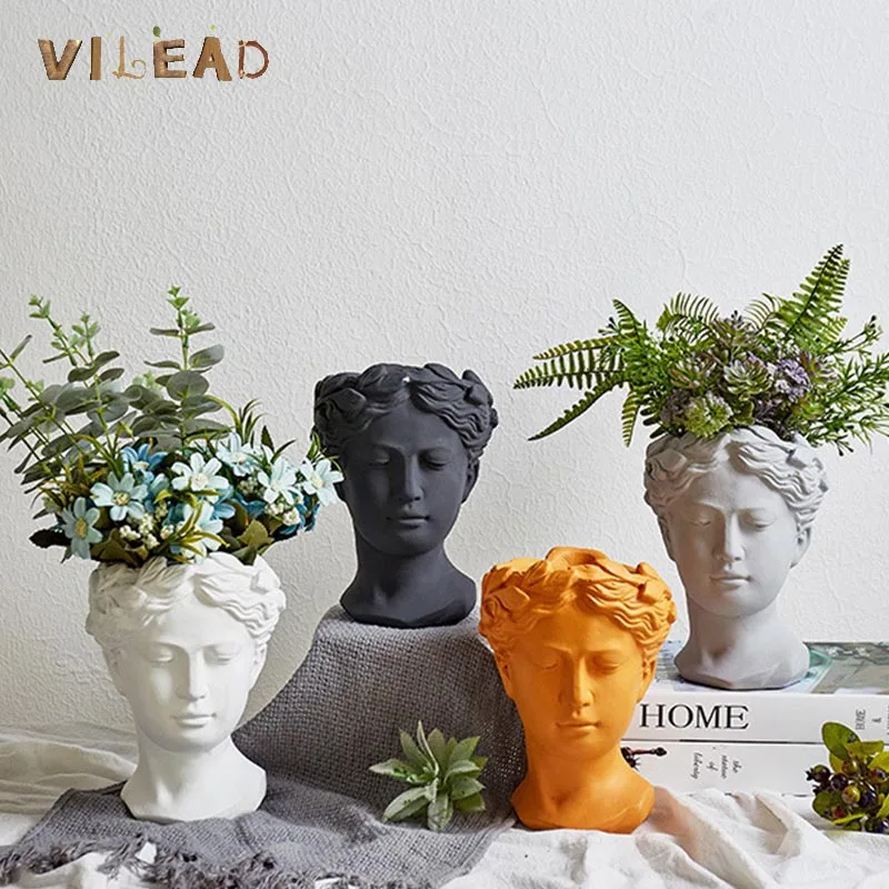 VILEAD 21cm Cement Greek Goddess Venus Statue Flower Pot European Vintage Art Character Portrait Vase Decoration Home Garden
VILEAD 21cm Cement Greek Goddess Venus Statue Flower Pot European Vintage Art Character Portrait Vase Decoration Home Garden