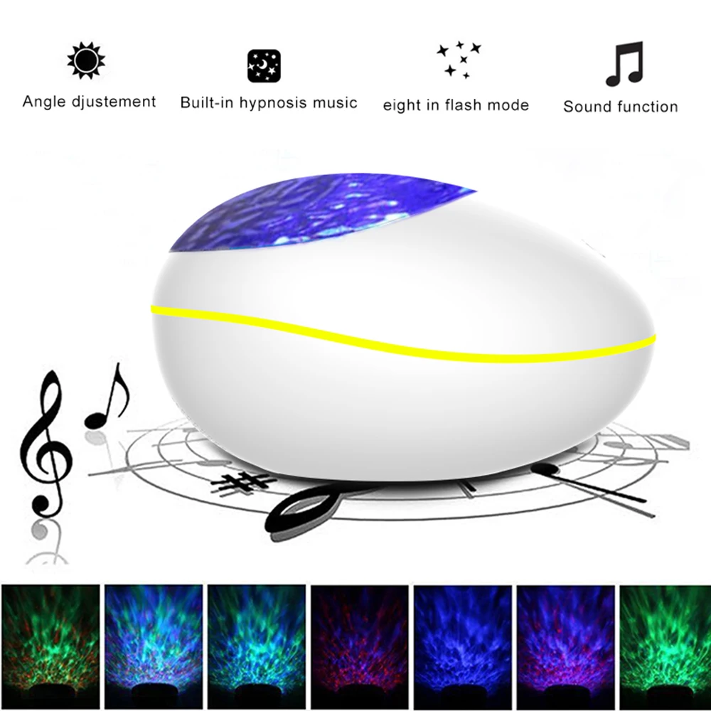 Romantic Ocean Wave Projector Night Light Bluetooth Music player Water Wave USB LED Night Light for kids bedroom Decoration
Romantic Ocean Wave Projector Night Light Bluetooth Music player Water Wave USB LED Night Light for kids bedroom Decoration
