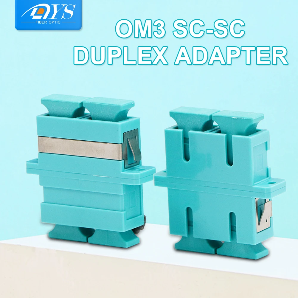50PCS SC PC Female Duplex fiber optic adapter OM3 Aqua Multimode coupler connector FTTH Socket
50PCS SC PC Female Duplex fiber optic adapter OM3 Aqua Multimode coupler connector FTTH Socket