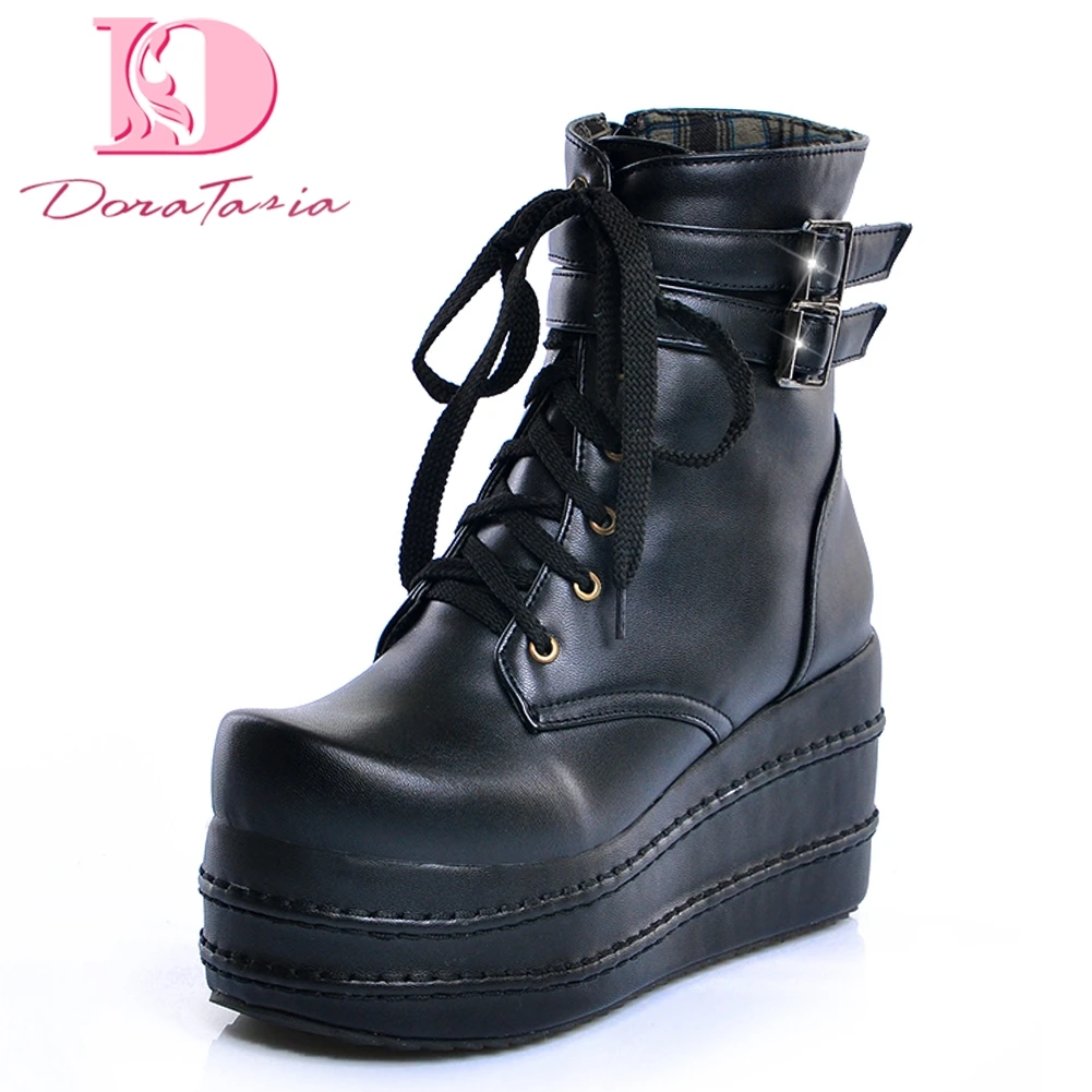 Doratasia 2019 INS Fashion Large Size 31-50 Platform Wedge Heel Ankle Boots Woman Shoes Cool Street Shoes Women Cosplay Boots
Doratasia 2019 INS Fashion Large Size 31-50 Platform Wedge Heel Ankle Boots Woman Shoes Cool Street Shoes Women Cosplay Boots