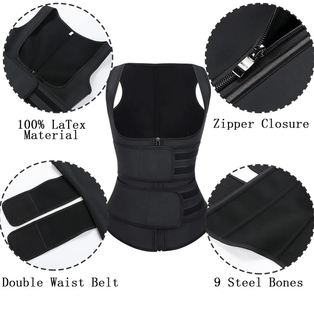 In Stock Women Trainer Vest Women's Neoprene Shapewear Belts Double Control Waist Trainer Vest Weight Loss Body Shaper
In Stock Women Trainer Vest Women's Neoprene Shapewear Belts Double Control Waist Trainer Vest Weight Loss Body Shaper