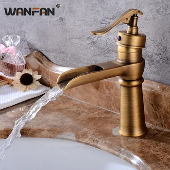 Basin Faucets Waterfall Bathroom Faucet Single handle Basin Mixer Tap Bath Antique Faucet Brass Sink Water Crane Silver S79-393 
Basin Faucets Waterfall Bathroom Faucet Single handle Basin Mixer Tap Bath Antique Faucet Brass Sink Water Crane Silver S79-393