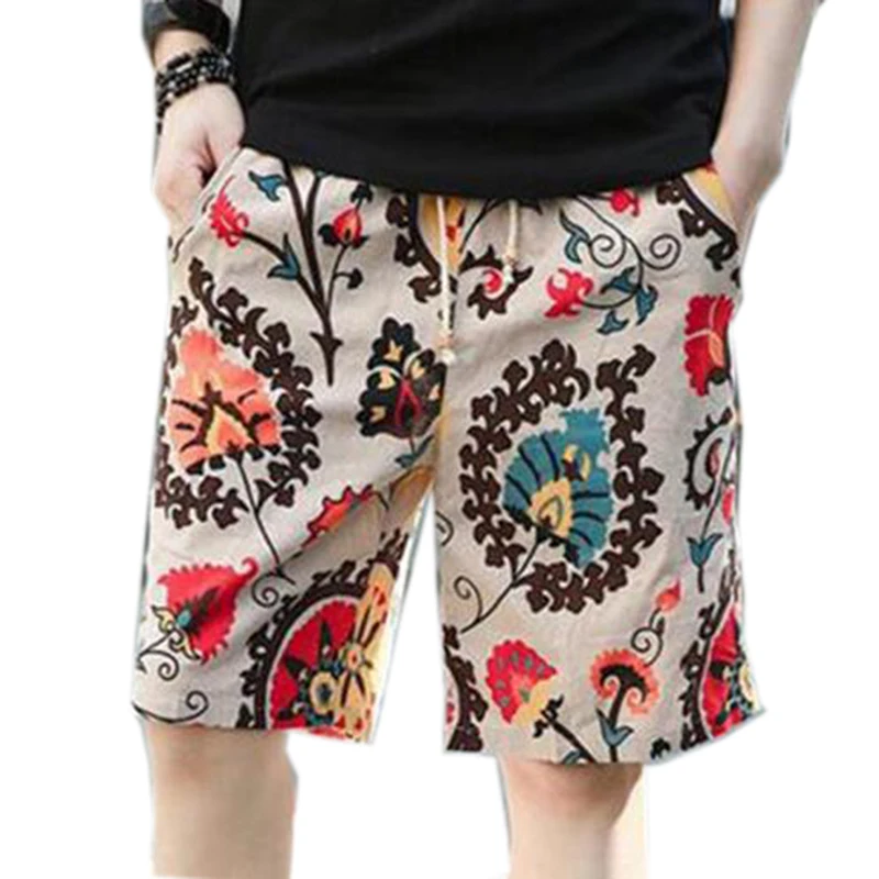 

Summer Linen Shorts Men Fashion Brand Boardshorts Breathable Male Casual Shorts Comfortable Plus Size 3XL Cool Short Masculino