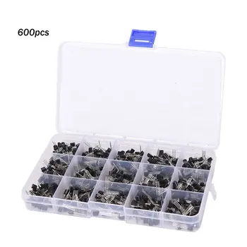 15 Values 600pcs NPN PNP Transistor TO-92 Power Transistor Assortment Kit Transistor Pack Three Pin Transistors
15 Values 600pcs NPN PNP Transistor TO-92 Power Transistor Assortment Kit Transistor Pack Three Pin Transistors