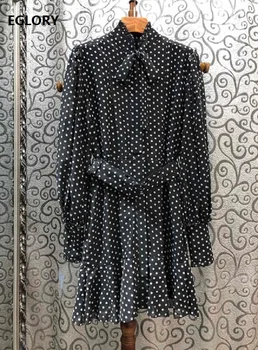 Latest Designer Fashion Dress 2020 Spring Women Bow Collar Polka Dot Print Ruffle Elegant Long Sleeve Dress Elegant Ladies
Latest Designer Fashion Dress 2020 Spring Women Bow Collar Polka Dot Print Ruffle Elegant Long Sleeve Dress Elegant Ladies