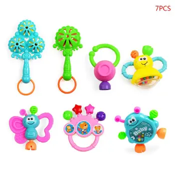7Pcs Teether Rattle for Teething Kids Hand Jingle Shaking Bell Montessori Toys
7Pcs Teether Rattle for Teething Kids Hand Jingle Shaking Bell Montessori Toys