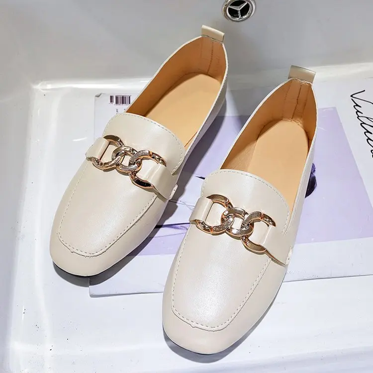 Metal Buckle Flat Keel Thin Shoes Women's 2019 Peas New Style Square Head England Small Leather Shoes Shallow Mouth Shoes Subnet
Metal Buckle Flat Keel Thin Shoes Women's 2019 Peas New Style Square Head England Small Leather Shoes Shallow Mouth Shoes Subnet