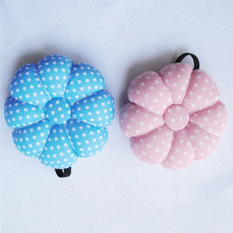 

Cute Cartoon Pumpkin Needle Sewing Pin Cushion Elastic Button Wrist Strap Holder for Home Tailors Safety Craft Tool