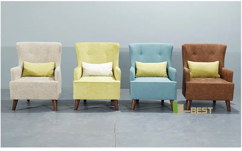 living room furniture modern chair Italian design wooden frame chair leisure chair single fabric sofa chair (9)