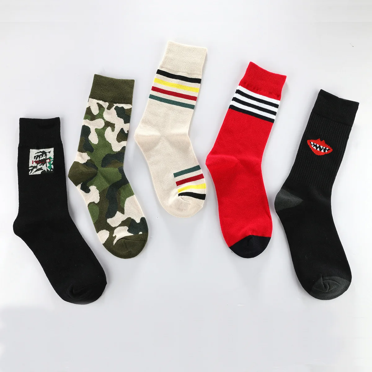 Harajuku Funny Socks Men Restro Camouflage Striped Pattern Sokken Casual Hip Hop Combed Cotton Happy Socks Calcetines Hombre
Harajuku Funny Socks Men Restro Camouflage Striped Pattern Sokken Casual Hip Hop Combed Cotton Happy Socks Calcetines Hombre