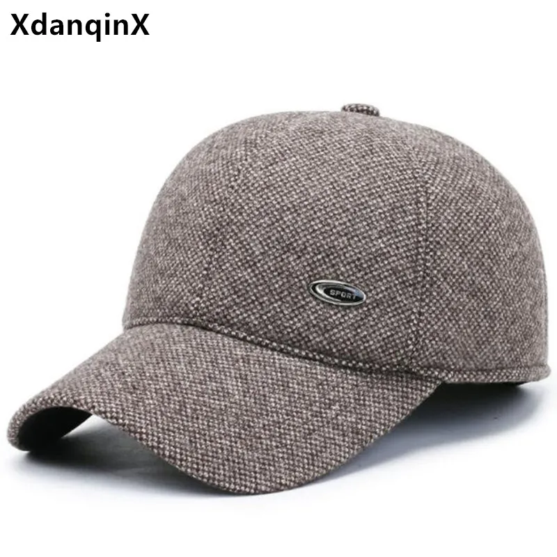 Winter Men's Cap Warm Baseball Caps Thicken Thermal Earmuffs Hat Snapback Cap Adjustable Size Simple Casual Male Bone Sports Cap
Winter Men's Cap Warm Baseball Caps Thicken Thermal Earmuffs Hat Snapback Cap Adjustable Size Simple Casual Male Bone Sports Cap