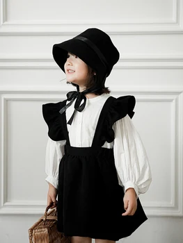 Modern Girls Sweet Solid Color Cotton Fungus-like Lacework Cross-Strap Velvet Strap Dress Children Baby Suspender Princess Dress
Modern Girls Sweet Solid Color Cotton Fungus-like Lacework Cross-Strap Velvet Strap Dress Children Baby Suspender Princess Dress