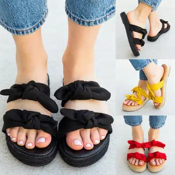 EOEODOIT Plus Size Slippers Summer Flat Heel Double Knots Sandals Open Toe Slip On Flat Platform Shoes Casual Holiday Drags
EOEODOIT Plus Size Slippers Summer Flat Heel Double Knots Sandals Open Toe Slip On Flat Platform Shoes Casual Holiday Drags