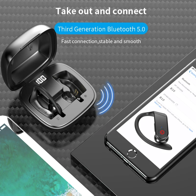 TWS Bluetooth 5.0 Earphones Wireless Bluetooth Headphone Noise Cancelling 9D HiFi Stereo Sport Headset Handsfree With Microphone