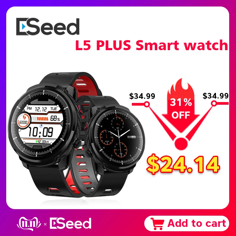 ESEED men Smart watch L5 plus S10 L3 IP68 waterproof full touch screen long standby smartwatch Heart Rate Weather PK honor watch
ESEED men Smart watch L5 plus S10 L3 IP68 waterproof full touch screen long standby smartwatch Heart Rate Weather PK honor watch