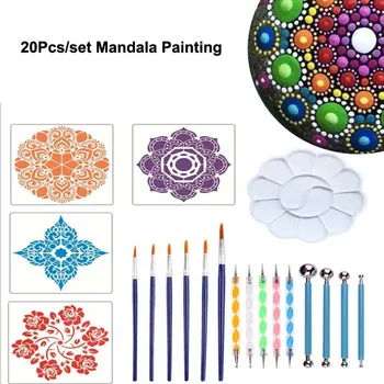 20Pcs Canvas Mandala Stencil DIY Pen Drafting For Rocks Drawing Painting Nail Art Dotting Tools Set Pottery Kids Crafts
20Pcs Canvas Mandala Stencil DIY Pen Drafting For Rocks Drawing Painting Nail Art Dotting Tools Set Pottery Kids Crafts