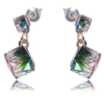 CR-196 Women Fashion Earrings Sweet Stud Colourful For Beauty Women Girls Bijou Statement Jewelry Double Crystal Cube Earring
CR-196 Women Fashion Earrings Sweet Stud Colourful For Beauty Women Girls Bijou Statement Jewelry Double Crystal Cube Earring