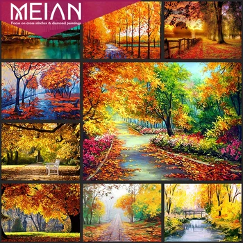 2020 MEIAN "Autumn landscape" Full Round Drill 5D DIY Diamond Painting Embroidery Cross Stitch Mosaic Home Decor Gift 
2020 MEIAN "Autumn landscape" Full Round Drill 5D DIY Diamond Painting Embroidery Cross Stitch Mosaic Home Decor Gift
