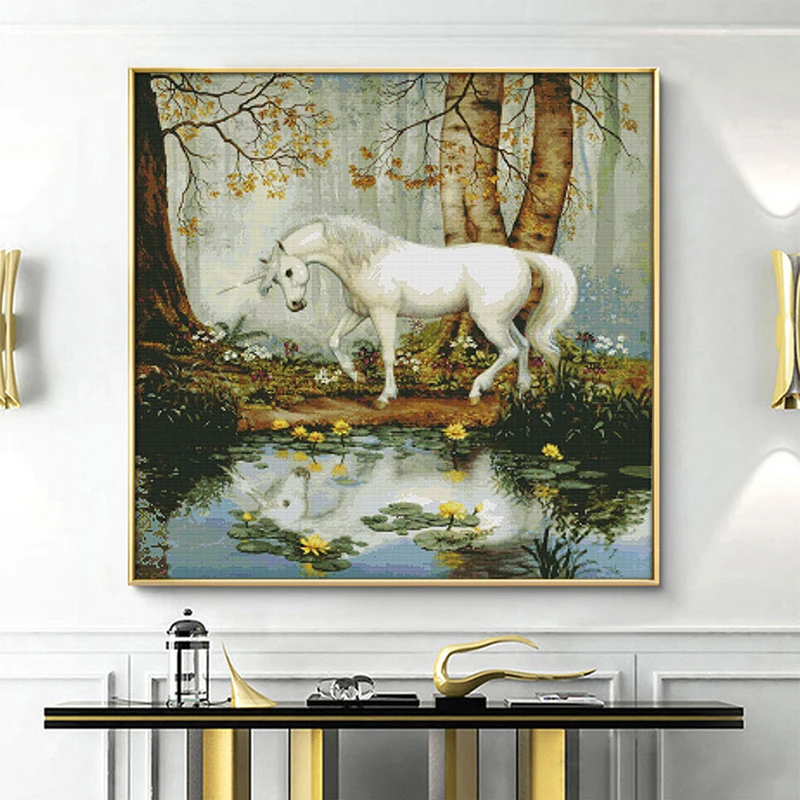 Beautiful unicorn Cross Stitch Animal natural scenery embroidery kit,14CT Printed Fabric, DIY Handmade Needlework Art Home Decor
Beautiful unicorn Cross Stitch Animal natural scenery embroidery kit,14CT Printed Fabric, DIY Handmade Needlework Art Home Decor