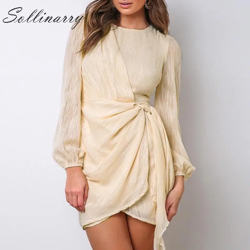 Sollinarry Solid Chic Women Party Dress High Waist Asymmetrical Ruffle Ruched Short Dress Female Long Sleeve Autumn Winter Dress
Sollinarry Solid Chic Women Party Dress High Waist Asymmetrical Ruffle Ruched Short Dress Female Long Sleeve Autumn Winter Dress