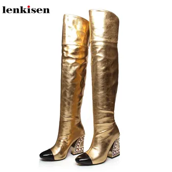 Lenkisen big size European style mixed colors crystal gorgeous boots round toe high heels keep warm women thigh high boots L96
Lenkisen big size European style mixed colors crystal gorgeous boots round toe high heels keep warm women thigh high boots L96