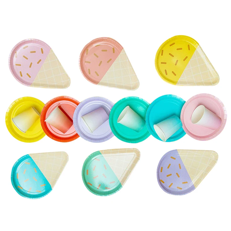 8PC/Pack Cute Ice cream Disposable Plate Set Birthday Wedding Baby Shower Party Tableware Set DIY Dessert Table Decoration
8PC/Pack Cute Ice cream Disposable Plate Set Birthday Wedding Baby Shower Party Tableware Set DIY Dessert Table Decoration