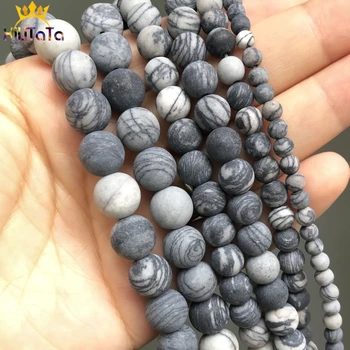 Natural Matte Dull Polished Stone Spider Web Jaspers Loose Beads For DIY Jewelry Making Bracelet Accessories 15'' 4 6 8 10 12mm
Natural Matte Dull Polished Stone Spider Web Jaspers Loose Beads For DIY Jewelry Making Bracelet Accessories 15'' 4 6 8 10 12mm