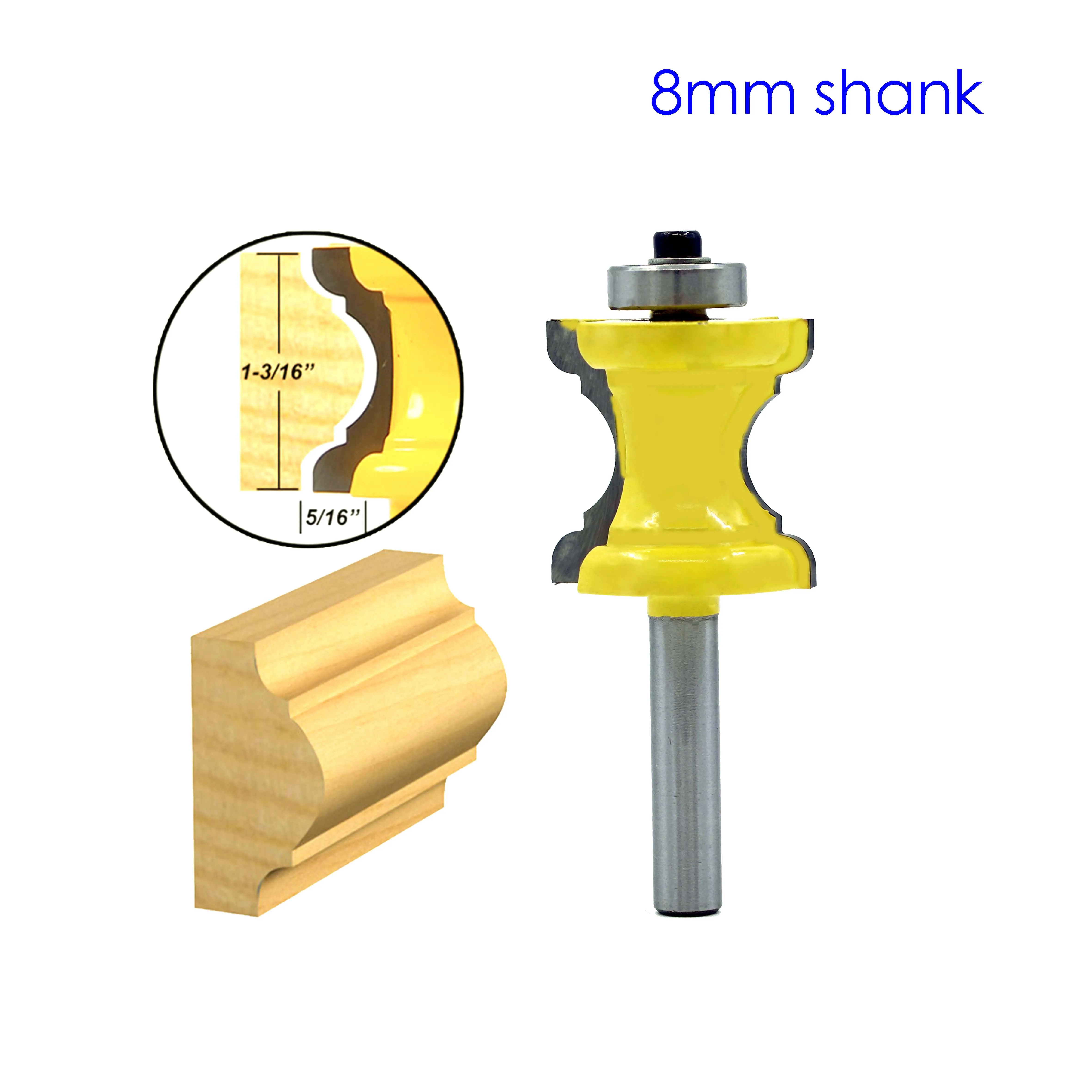 1PC 8mm" Shank Bullnose with Bead Column Router Bit Line knife Woodworking cutter Tenon Cutter for Woodworking Tool
1PC 8mm" Shank Bullnose with Bead Column Router Bit Line knife Woodworking cutter Tenon Cutter for Woodworking Tool