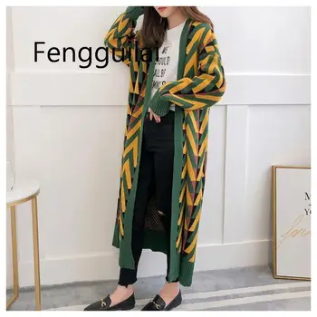 Women Long Sweater Cardigans 2020 Autumn Winter Long Sweater Jacket Geometric Knit Cardigans Long Overcoat Winter Coat Woman
Women Long Sweater Cardigans 2020 Autumn Winter Long Sweater Jacket Geometric Knit Cardigans Long Overcoat Winter Coat Woman