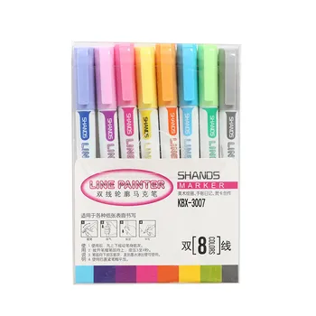 4/8/12 Colors Double Lines Contour Color Art Pen Markers Pen Stationery Out line Pen Highlighter Scrapbooking Poster Gift Cards
4/8/12 Colors Double Lines Contour Color Art Pen Markers Pen Stationery Out line Pen Highlighter Scrapbooking Poster Gift Cards