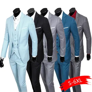 ( Jackets + Vest + Pants ) New 2020 Fashion Boutique Pure Color Groom Wedding Dress Suits Men Slim Formal Business Blazer Suits
( Jackets + Vest + Pants ) New 2020 Fashion Boutique Pure Color Groom Wedding Dress Suits Men Slim Formal Business Blazer Suits