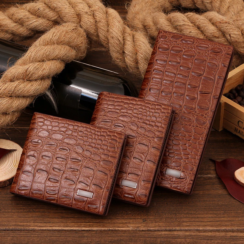 Men's wallet crocodile leather short wallet retro style cartera hombre portemonnee slim slim luxury card holder clutch wallet 
Men's wallet crocodile leather short wallet retro style cartera hombre portemonnee slim slim luxury card holder clutch wallet