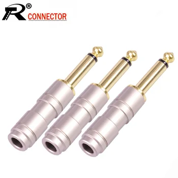 10pcs/lot 1/4 Mono Plug 6.35mm Male Connector High Quality Speaker Microphone Plug 6.3mm Wire Connector Wholesales
10pcs/lot 1/4 Mono Plug 6.35mm Male Connector High Quality Speaker Microphone Plug 6.3mm Wire Connector Wholesales