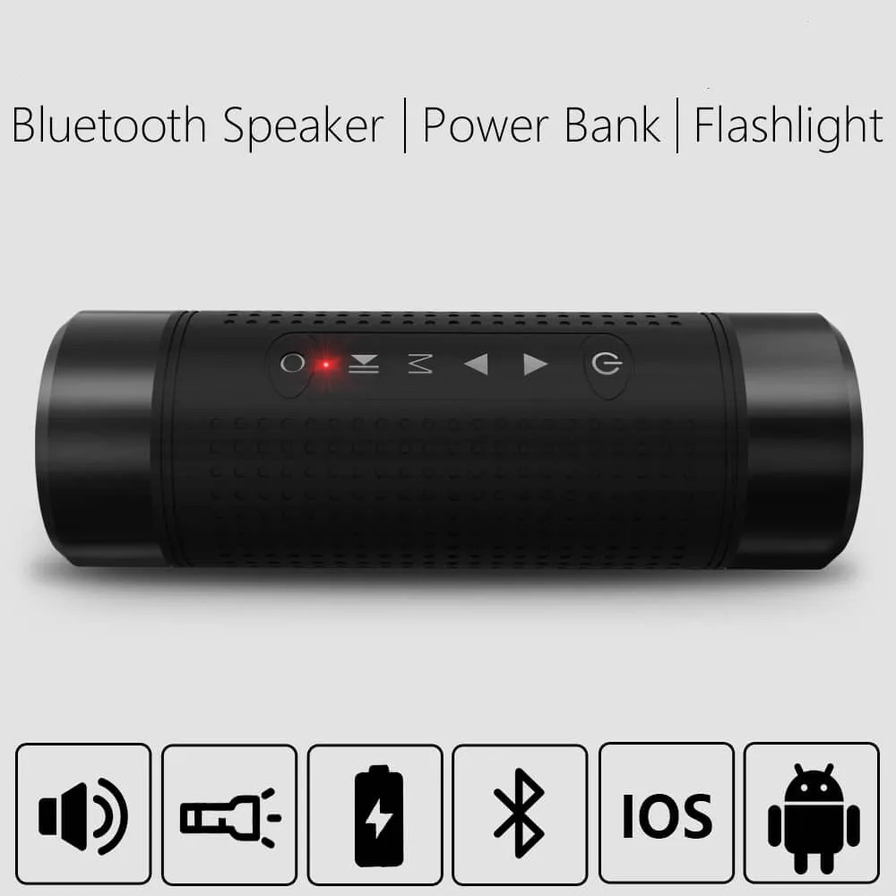 Portable Subwoofer Bass Speaker LED Light+Bike Mount Outdoor Bluetooth Speaker Waterproof 5200mAh Power Bank
Portable Subwoofer Bass Speaker LED Light+Bike Mount Outdoor Bluetooth Speaker Waterproof 5200mAh Power Bank
