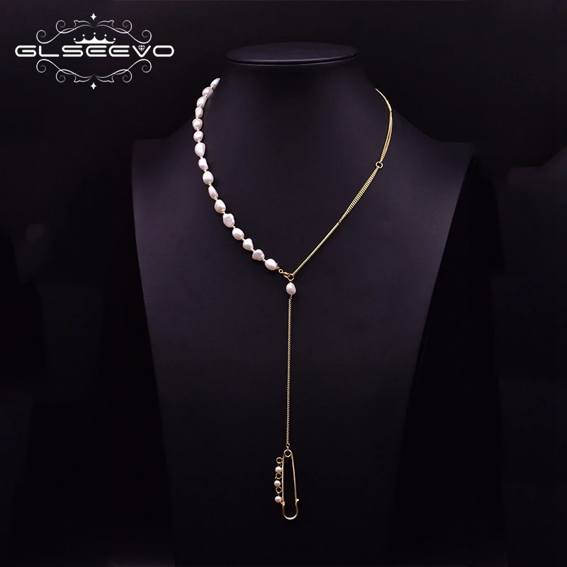 GLSEEVO Original Natural Pearl Clip Pendant Necklace For Women Party Asymmetry Long Necklace Girls Trendy Jewelry Collar GN0208
GLSEEVO Original Natural Pearl Clip Pendant Necklace For Women Party Asymmetry Long Necklace Girls Trendy Jewelry Collar GN0208