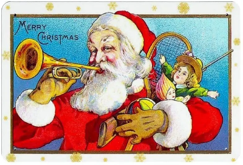 Santa Claus with Trumpet Novelty Parking Retro Metal Tin Sign Plaque Poster Wall Decor Art Shabby Chic Gift
Santa Claus with Trumpet Novelty Parking Retro Metal Tin Sign Plaque Poster Wall Decor Art Shabby Chic Gift