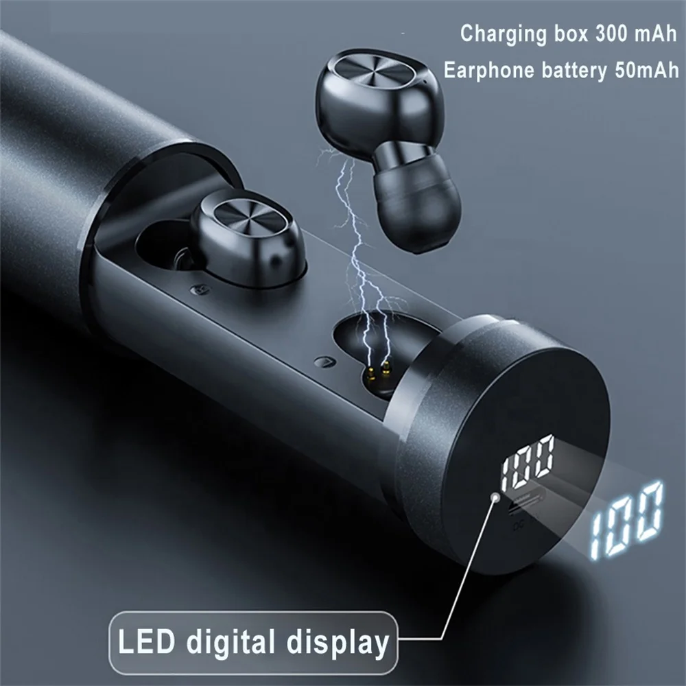 B9 TWS Wireless Earphone In-Ear Bluetooth 5.0 HIFI Sound Portable Smart Charging Box Touch Control for Gaming Sports Earplugs
B9 TWS Wireless Earphone In-Ear Bluetooth 5.0 HIFI Sound Portable Smart Charging Box Touch Control for Gaming Sports Earplugs