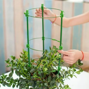 6Pcs Climbing Vine Rack Plant Support Cages with 3 Adjustable Rings Garden Balcony Plant Flower Trellis 45cm
6Pcs Climbing Vine Rack Plant Support Cages with 3 Adjustable Rings Garden Balcony Plant Flower Trellis 45cm